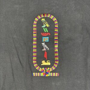 Egypt Pyramid Shirt Mens XXL Black Embroidered‎ Egyptian Cotton Graphic Tee Hip
